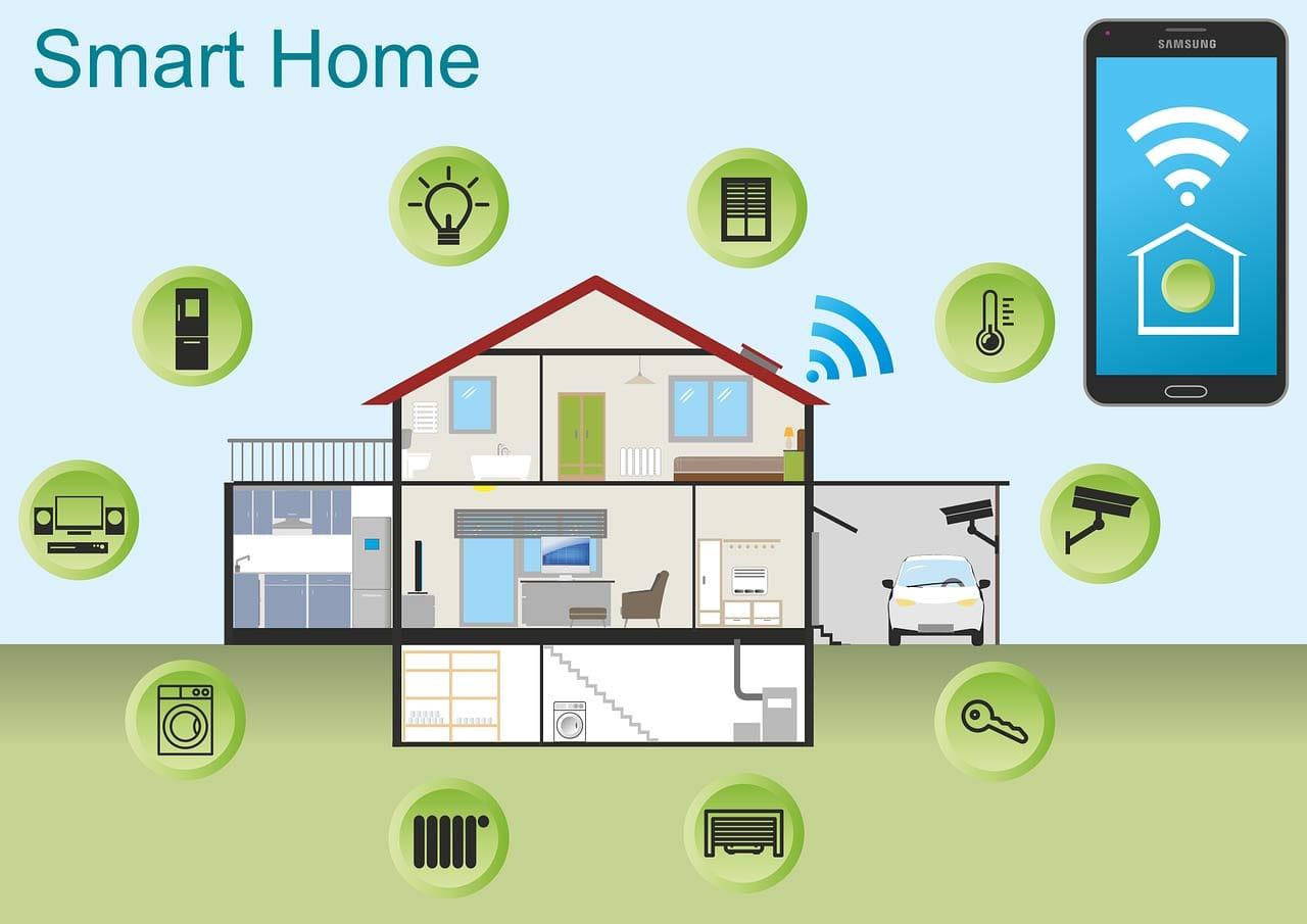 Smart Home Security Illustration